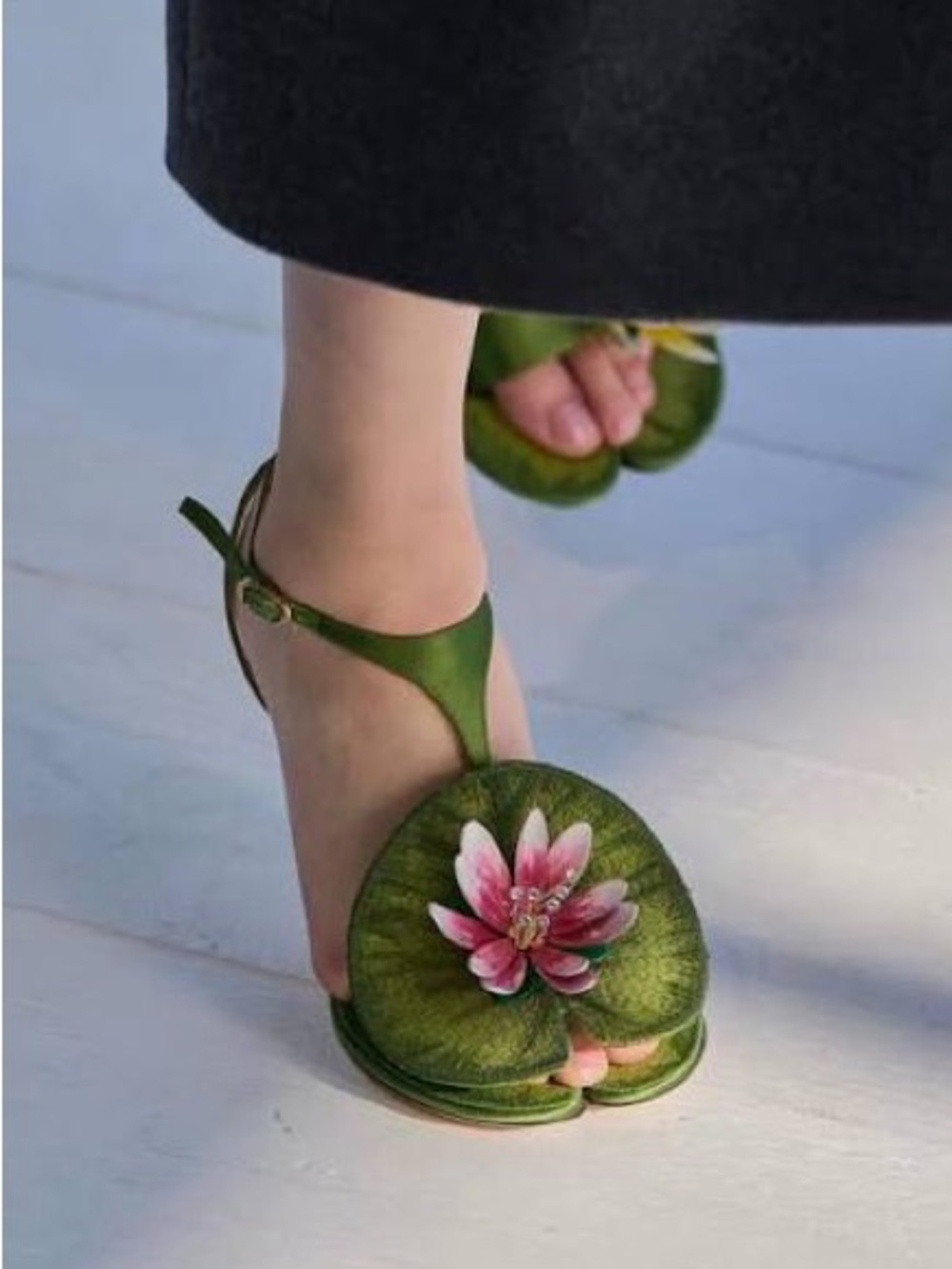 NWB Dior Nympheas Water Lily Sandal Heel sz36.5 - Picture 4 of 12